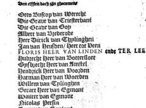 Fragment uit Annales généalogiques de la maison de Lynden, divisées en XV livres van C. Butkens.